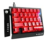 A.JAZZ AK029 Wired 29-Key One-Handed Gaming Keyboard,8000Hz Polling Rate,0.01mm RT Magnetic Switches Hotswappable,Aluminum Alloy Positioning Plate,5-Layer Noise-Reducing,Colorful RGB,Web Driver-Red
