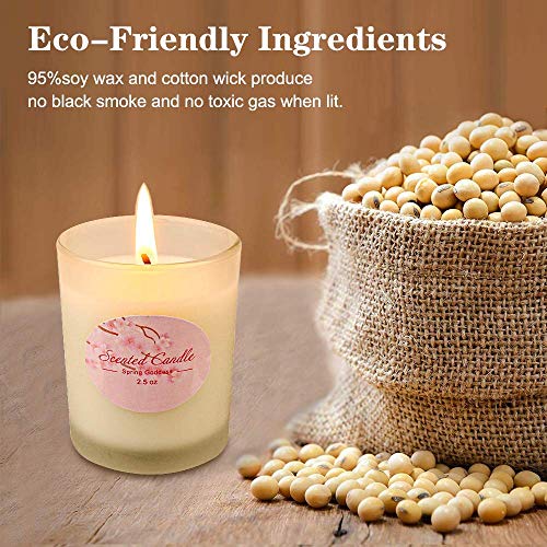 Scented Candles Gift Set, Soy Wax 2.5 oz Per Cup Portable Glass Candles Women Gift for Aromatherapy 8 Pack