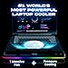 KLIM Turbofrost MAX - RGB Laptop Cooling Pad, Gaming Laptop Cooler with Powerful Turbofan XL, Fast Cooling Laptop, 15.6-17in, Smart Inlay System for Optimal Airflow, Adjustable Speed, LCD Screen