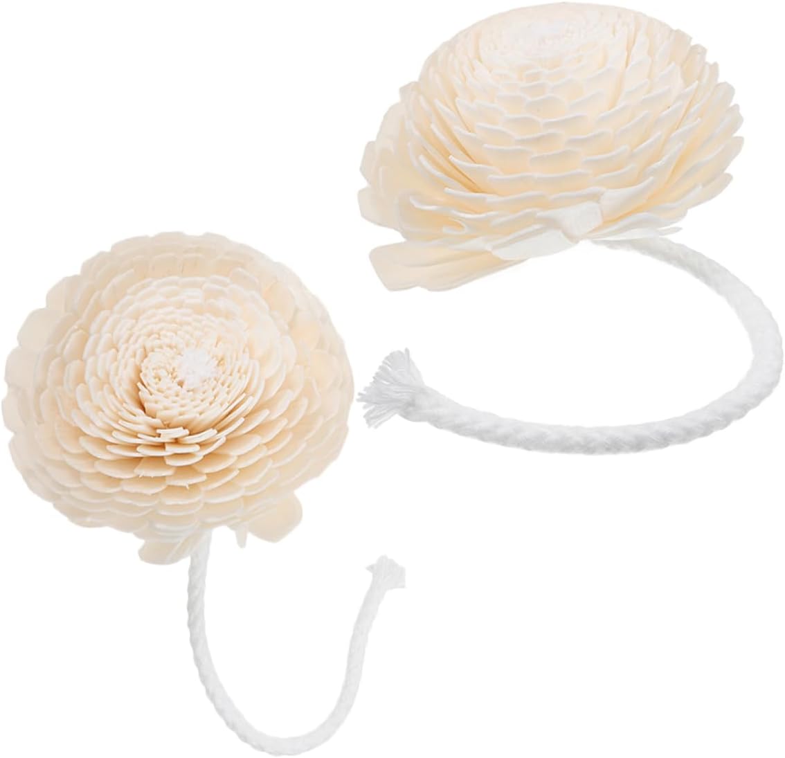 2pcs Replaceable Flower Head Essential Oil Diffuser Chic Small Fragrance Diffuser with Bendable Cotton Rope for Home Office Bedroom Decor