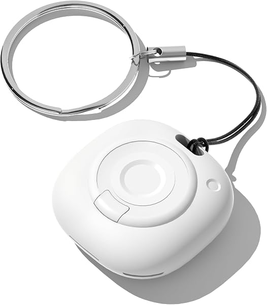 Smart Air Tracker Tag with Apple Find My, Item Finders for Luggage/Keys/Bags, Removable Battery (iOS Only) White - 1