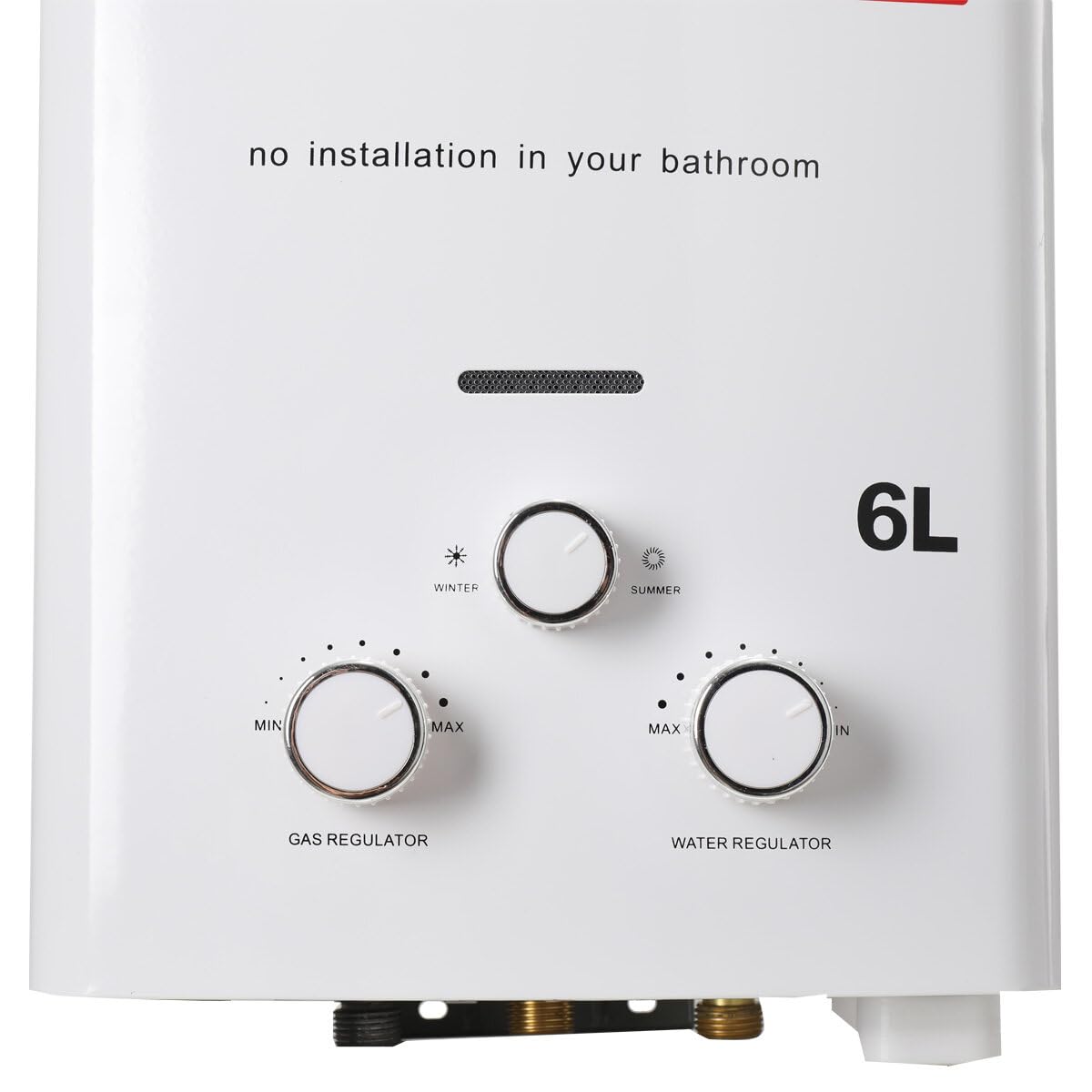 Calentador de Agua Propano Instantáneo 6L / min, Calentador de Agua de Gas sin Tanque con Tapa de lluvia, Tankless Calentador de Gas con Mango Portátil 12Kw para Ducha de Camping