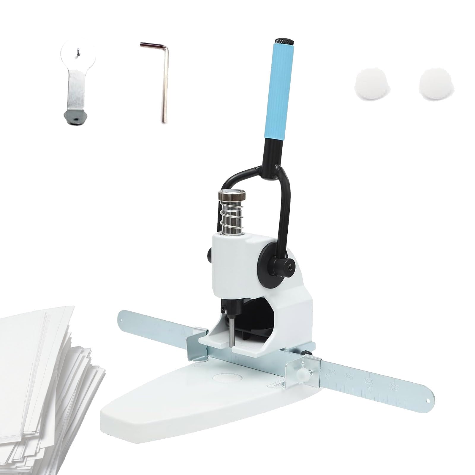 Perforatrice Manuale A Foro Singolo, Perforatrice per Etichette di Carta per Album, Include Aghi da 3 Mm, 4 Mm E 8 Mm, Fino A 300 Fogli, Ideale per Perforare Etichette E Progetti Creativi.