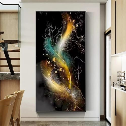Peinture moderne nordique tableau abstrait cadre salon 40x80 cm