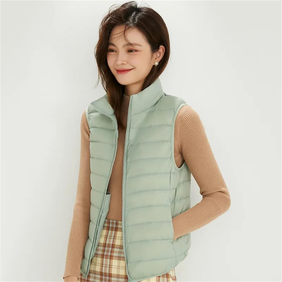 Femmes Gilet Vestes Sans Manches Manteau Bouffant Whitefashion Parka Courte