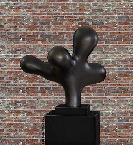 NEUERRAUM Außergewöhnliche Statue Skulptur Plastik La Bosse in Dunkelbraun (matt). Passende Marmor Galerie Säule (70 x 40 x 30 cm / 50 kg) für 399 Euro bestellbar.