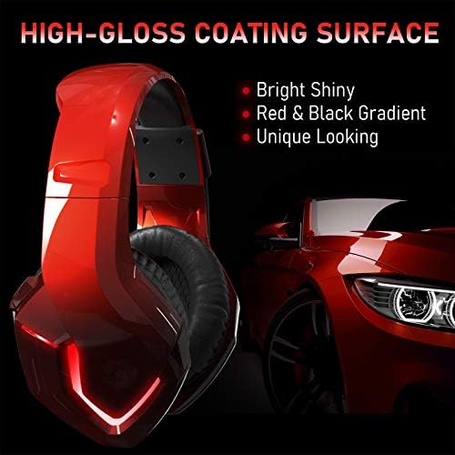 NEEDONE Gaming Headset with Microphone,Gaming Headphones Stereo 7.1 Surround Sound PS4 Headset 50mm Drivers,3.5mm Audio Jack Over Ear Headphones Wired for PC,PS4,PS5,Laptop,Mac,iPad