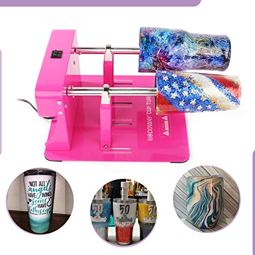 Cup Turner Tumbler Cuptisserie Kit NODDWAY Metal Cup Spinner for Crafts Tumbler, Double Tumbler Turner Machine for Epoxy Glitter Tumblers - Thumbnail 7