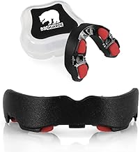 Mouthguard Boxing Rugby Hockey Kick Boxing Adult Dental Protection for Men and Women Muay Thai Teeth Mouth Protection Football Karate Taekwondo MMA (Red-White)