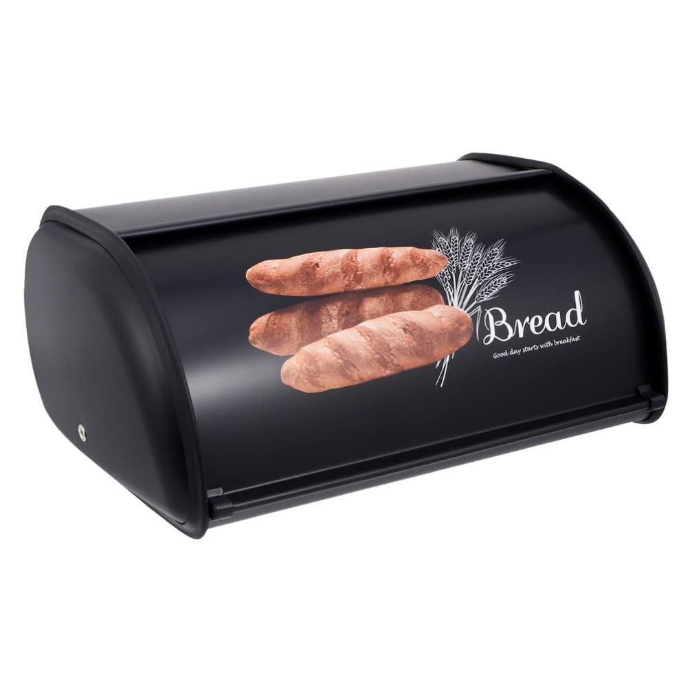 TOPBATHY Recipientes con Tapas de Pan de Metal Retro: de Almacenamiento De Pan con Rollo de Rollo De Tapa Donas De Pan De Hornado Portapapeles De De para Recipientes para Galletas con Tapa