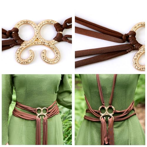SV SENVAN Renaissance Women Belt – Minimalist Abstract Buckle, Adjustable Design, Boho Outfits Costume & Medieval Robes Accessory4