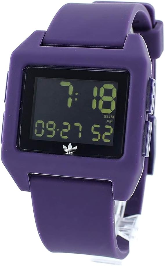 Amazon アディダス Adidas メンズ レディース 男女兼用 アーカイブ レトロ デジタル シリコンベルト 腕時計 Z15 3205 パープル 並行輸入品 メンズ腕時計 腕時計 通販