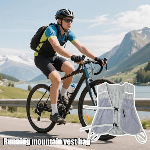 Chaleco de running y mochila de hidratación para excursiones de montaña y ciclismo 6