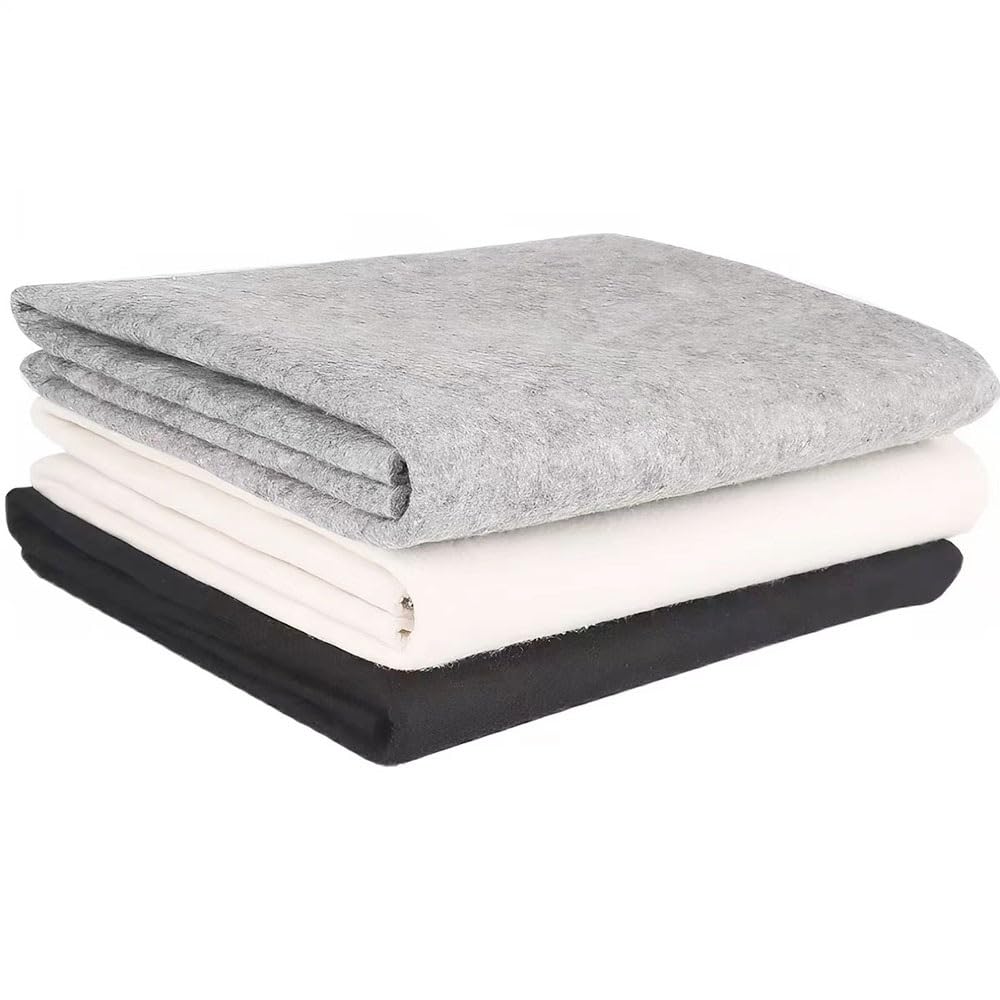 Almohadilla Fieltro Mezcla Lana 5mm para Caligrafía Manualidades 1 Pieza | Superficie Uniforme y Lisa, Conservación Prolongada de Forma, Ideal para Espacios Creativos(White,120x240cm)
