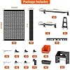 Amazon.com: TORACK Metal Pegboard Wall Organizer 4ft Wide, Tool Storage ...