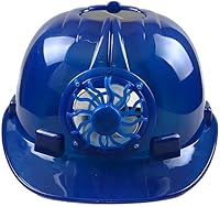 Vista 1 de Casco de seguridad transpirable ventilado con ventilador solar y forro ajustable extraíble (PP, azul)