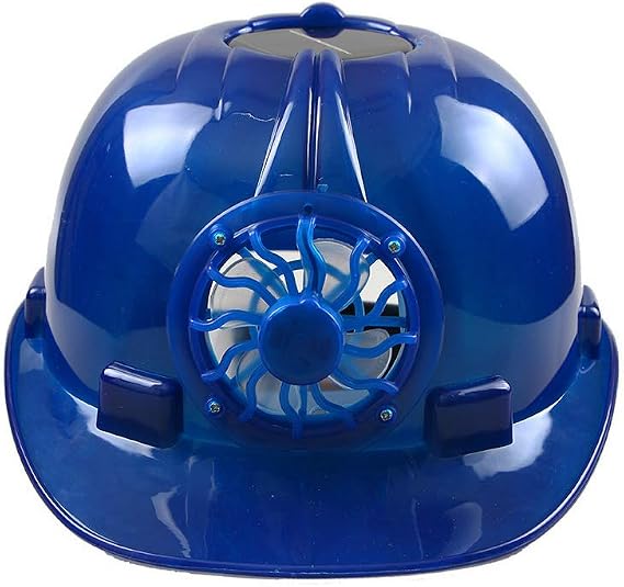 HYFAN Hard Hats Safety Helmet Ventilated Breathable Hard Cap with Solar Fan and Removable Adjustable Lining (PP, Blue)