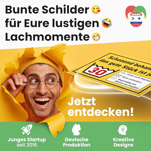 DankeDir! Das gute Stück ist Dreißig - Schild 30 x 20 cm - Geburtstagsgeschenk 30er Männer & Frauen 30 Jahre Geschenk 30. Geburtstag - Partydeko Geburtstagsdeko Geburtstagskarte Geschenkidee