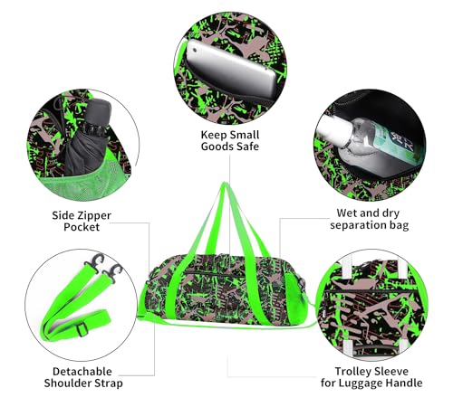 Stumdo Kids Overnighter Duffel Bags for kids, Carry-On Size & Ideal for School Practice or Overnight Travel Weekender Tote for Travel Gym Sport bag for Boys & Girls… (12tylv)4