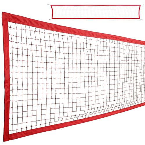 Filet de volley-ball pour piscine rouge réglable en PE pour bassins