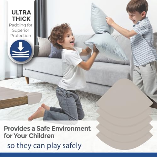 Image of Baby Proofing Corner Protectors (8 Pack) | Extra-Large 2.5 inch Food-Grade Silicone Corner Guards | Extra-Thick, Non-Toxic, Choke-Proof Edge Bumpers | Strong Adhesive for Furniture Safety | Child-Proofing