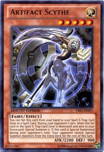 YuGiOh Zexal Primal Origin Single Card Ultra Rare Promo Artifact Scythe PRIO-ENSP1 by Primal Origin : Toys & Games