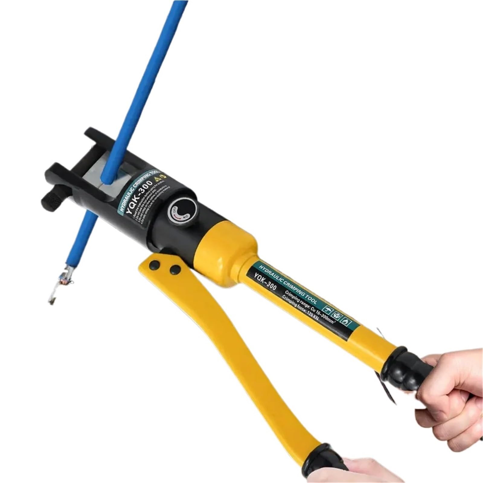 Hydraulic Crimping Tool, 12Ton Heavy-Duty Hydraulic Wire Crimper Cable Lug Terminal Crimping Tool for Electrical Work