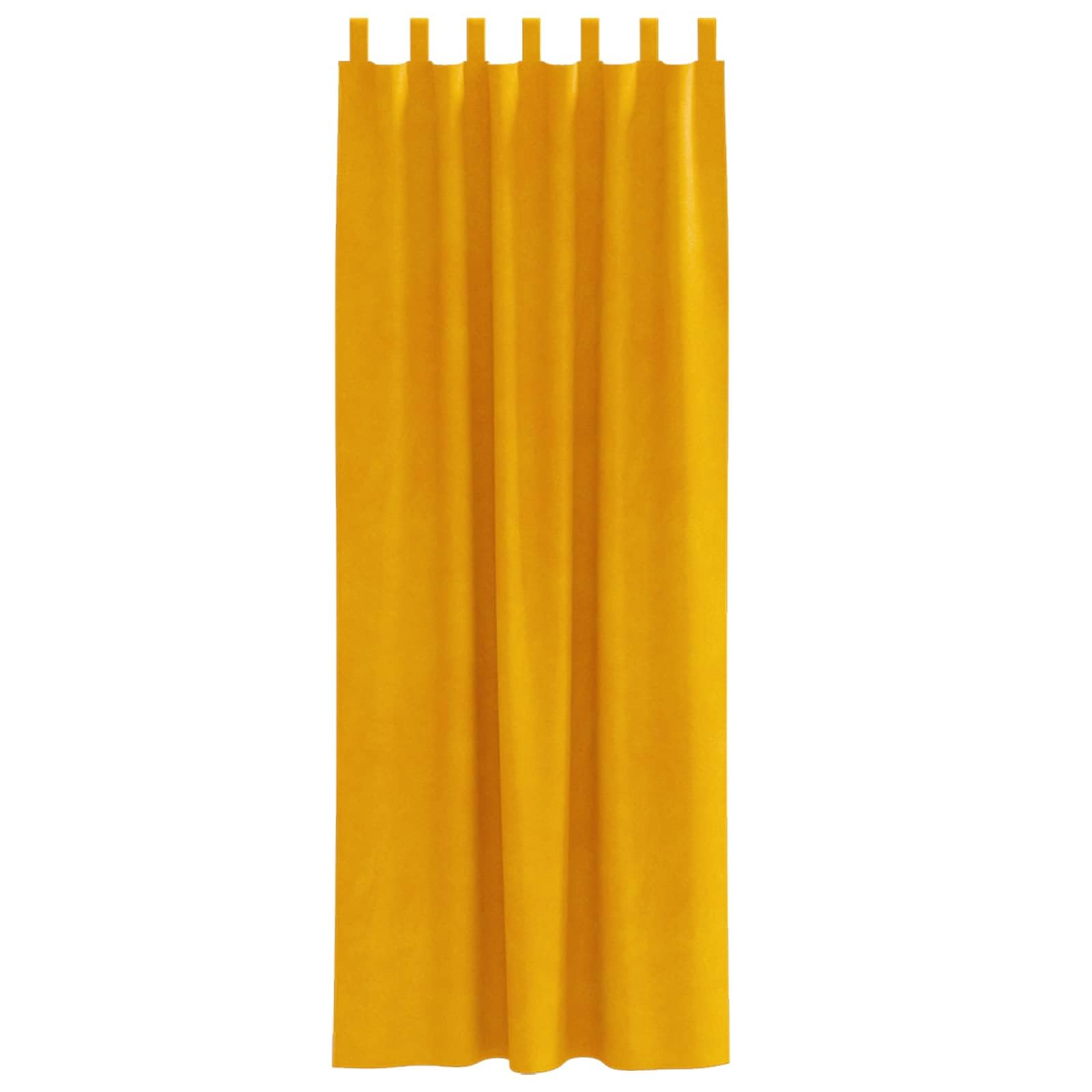 Cortinas opacas de terciopelo amarillo mostaza, 2 unidades, 140 x 225 cm, con trabillas de tela para salón, dormitorio, cortina de puerta, bloqueo de luz, fácil de limpiar, diseño moderno