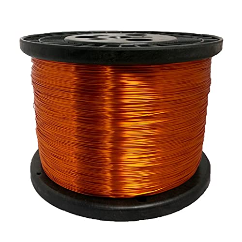 Magnet Wire, 240°C, Heavy Build Enameled Copper Wire, 26 AWG, 5.0 lb, 6290' Length, 0.0182