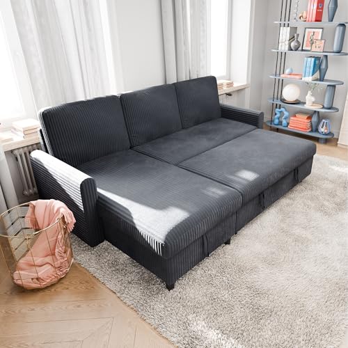 Vongrasig 77 L-Shaped Sleeper Sofa with Storage