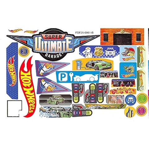 Replacement Stickers for Hot Wheels Garage - Hot Wheels Super Ultimate Garage Playset FDF25 ~ Replacement Label Sheet Cover