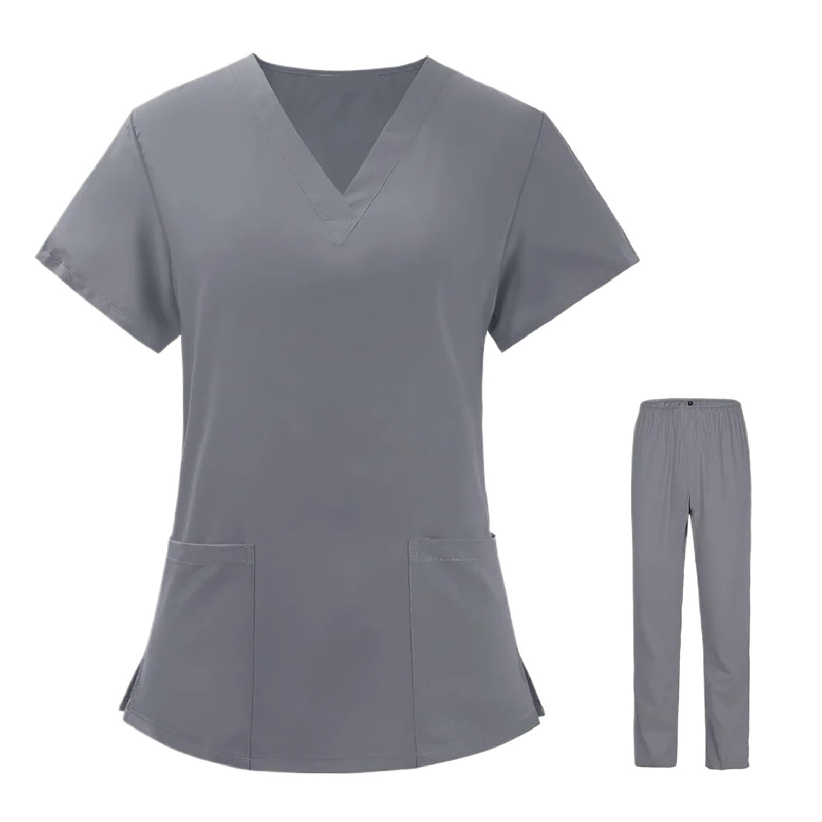 Uniforme Sanitario Hombre Traje De Túnica De Enfermería, Uniformes Quirúrgicos, Conjunto De Exfoliación For Mujer, Ropa De Trabajo For Salón De Belleza(Purple,M)