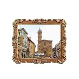 Oviedo - Imán para nevera 3D, diseño de España
