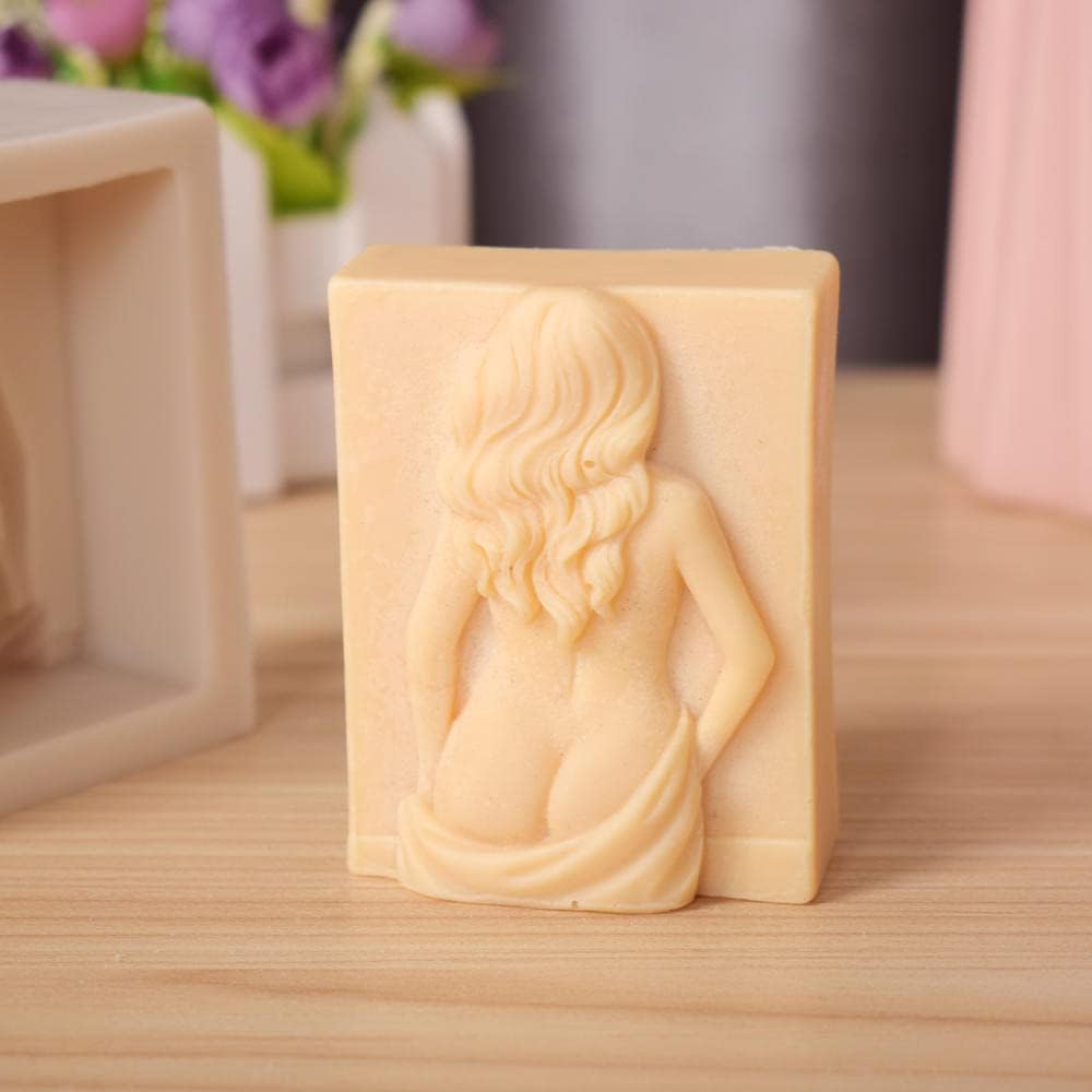 Sexy Lady Candle Molds, Naked Girl's Back Statue Mould, Female Naked Body Mold, Nude Women Body Mold for Clay Soap Mould for Resin Pendant Plaster Carving Gift Home Decoration