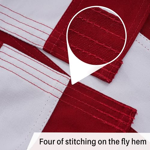 AMZFLAG Bandeira americana de algodão 0,9 x 1,5 m, bordada, 50 estrelas, bandeiras dos EUA com 2 arg