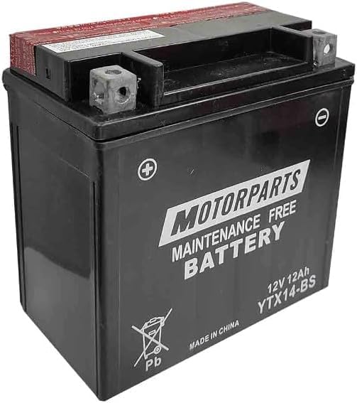 BATTERIA MOTORPARTS MINARELLI YTX14-BS 12V 12AH COMPATIBILE CON MOTO GUZZI V7 II STONE ABS 750 2015  2016 SENZA MANUTENZIONE COMPLETA SPECIFICA MOTO SCOOTER