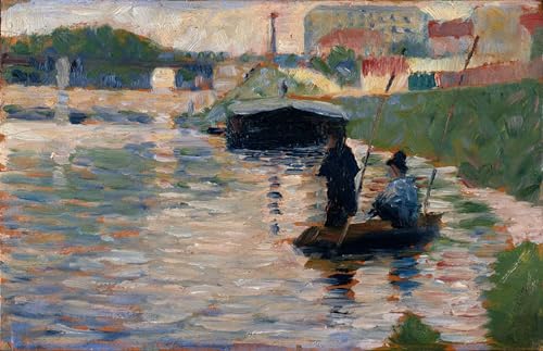 Peinture sur toile d'art abstrait Seurat pour habiller facilement un grand mur blanc vide