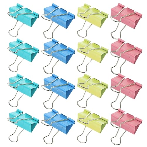 NUOBESTY 24pcs Binder Clips Office Paper Clips Decorative for School Office and Home Use Material Practical Stationery Supplies