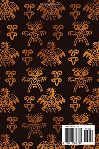 Notebook: Aztec Tribal Pattern, College Lined Journal, 120 Pages, 6 x 9, Soft Cover, Glossy Finish, White - Image 2