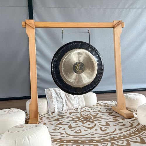 Sonic Energy Holz Gong Ständer – Zubehör für Gongs und Tam Tams bis 86 cm – Buche, natur (TMWGS-M)