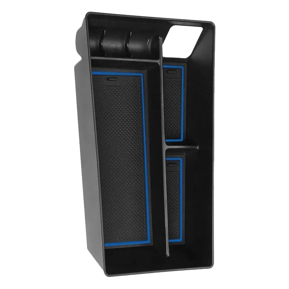 FVBFCDX Armrest Organizer Compatible With Mustang For Mach-E 2021 2022 2023 Car Armrest Storage Box Tray Car Armrest Storage Tray Center Console Armrest Storage Box(Blue)