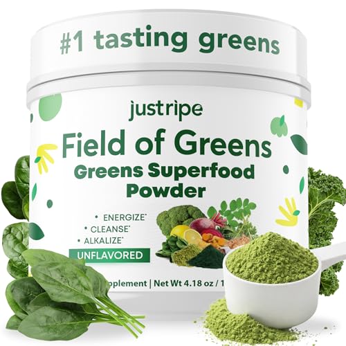 Field of Greens Superfood Powder with Organic Spirulina, Chlorella, Beet