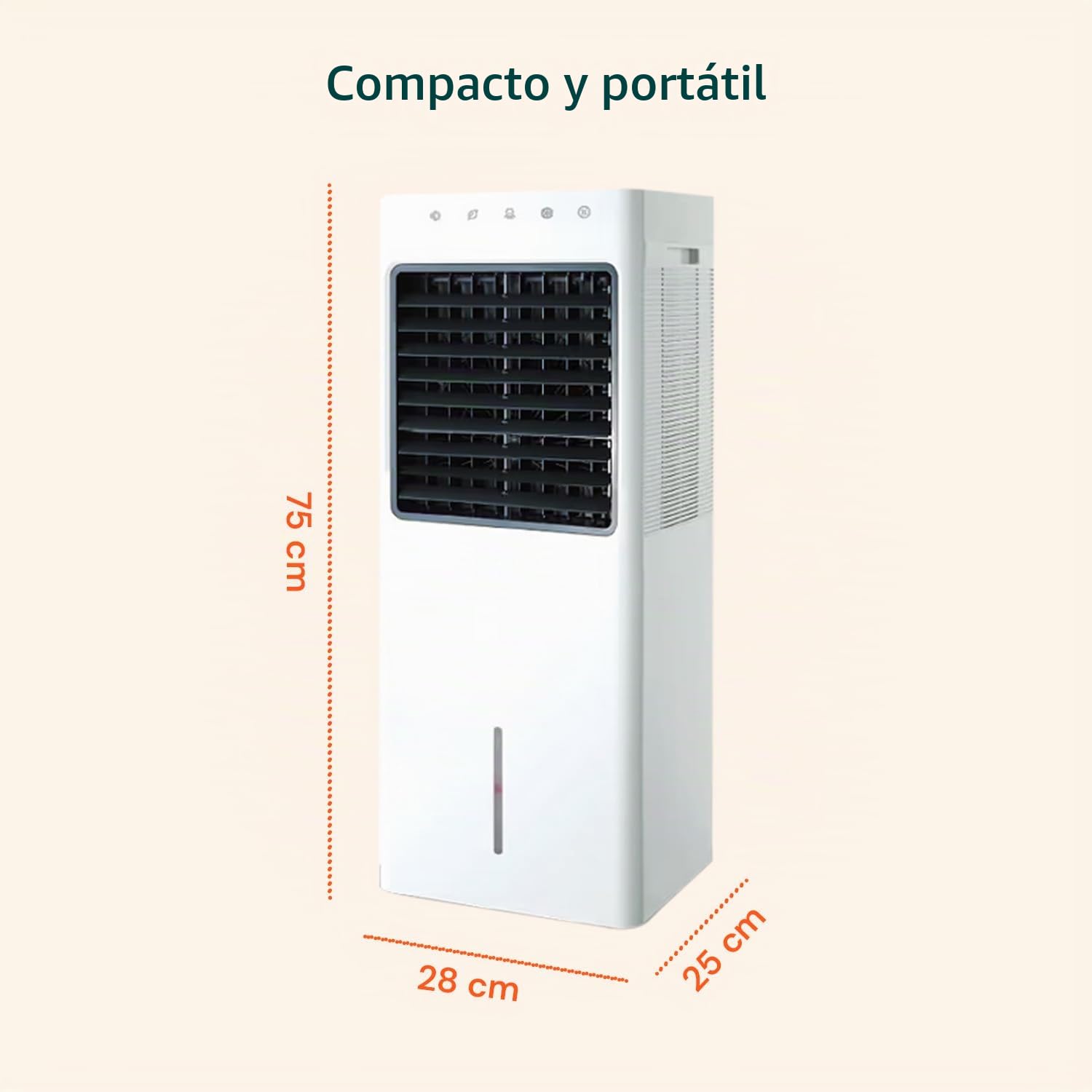 Avilia - Enfriador de aire de 1100 W con bidón de 8 l, función frío/calor y mando a distancia, control táctil e ionizador para casa y oficina