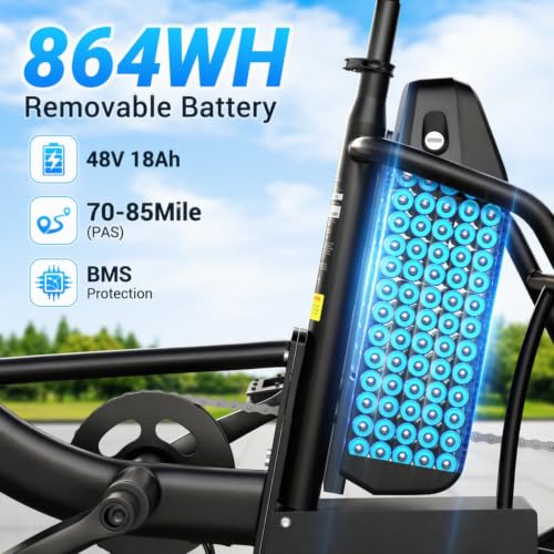 Image of ANCHEER Electric Tricycle for Adults, 20 inch Fat Tire Electric Trike, 15.5MPH Ebike for Seniors, 3 Wheel Electric Bike, 864Wh Removable Battery, LCD, Rear Differential, Rear Seat Basket