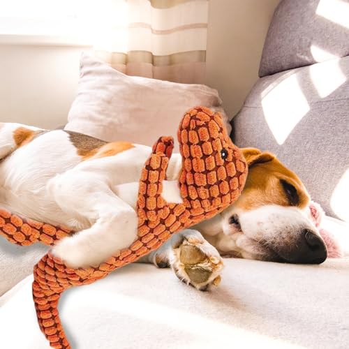 SNONESIY Robustes Unzerstörbares Dino-Hundespielzeug Kauspielzeug