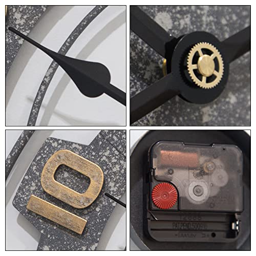 Thcisl Metal Wall Clock With Big Clocks For Living Room Decor, Modern Bedroom,24 Inch Large Wall Clock Battery Powered Silent Oversized Clock Grey #TOP3