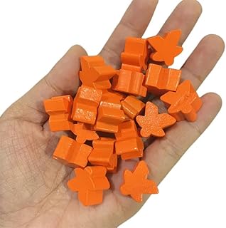 100 Wooden Meeples, Board Game Replacement Meeples Pawn Game Pieces Family Games Accessories – Multi-Color Board Game Tokens Ideal for Sorting, Counting, Classrooms (100PCS Orange)