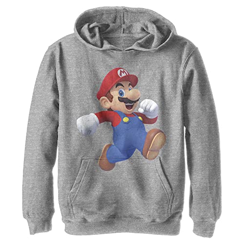 Nintendo Felpa con cappuccio per bambini Mario Running Man Youth, Sportivo, mélange, Medium