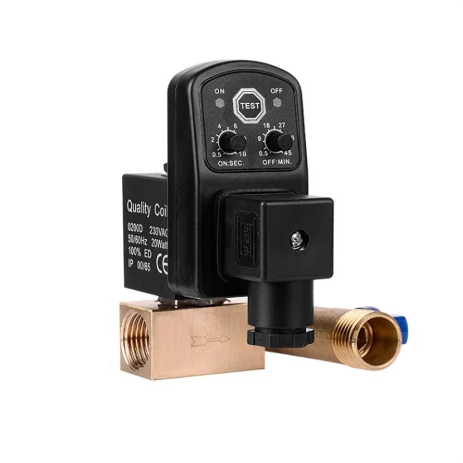 IEUMJNAT Separated Type 220V 1/2" Automatic Timer Compressor Condensate Drain Solenoid Valve