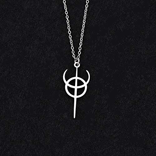 CENWA Clavicula Nox Pendant Pagan Symbol Stainless Steel Necklace2
